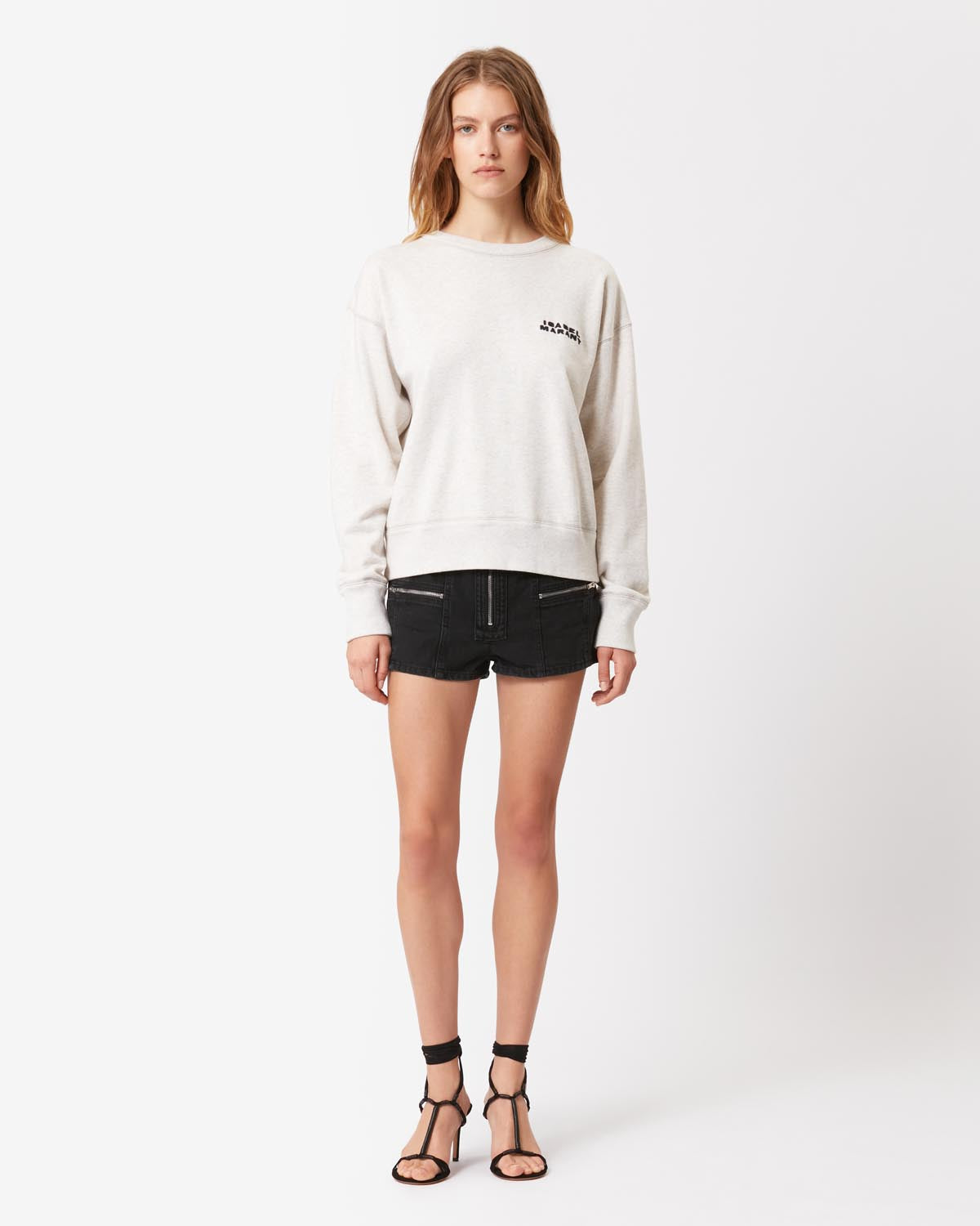 Sweatshirt léger shad en coton à logo  - Écru - Woman - 1