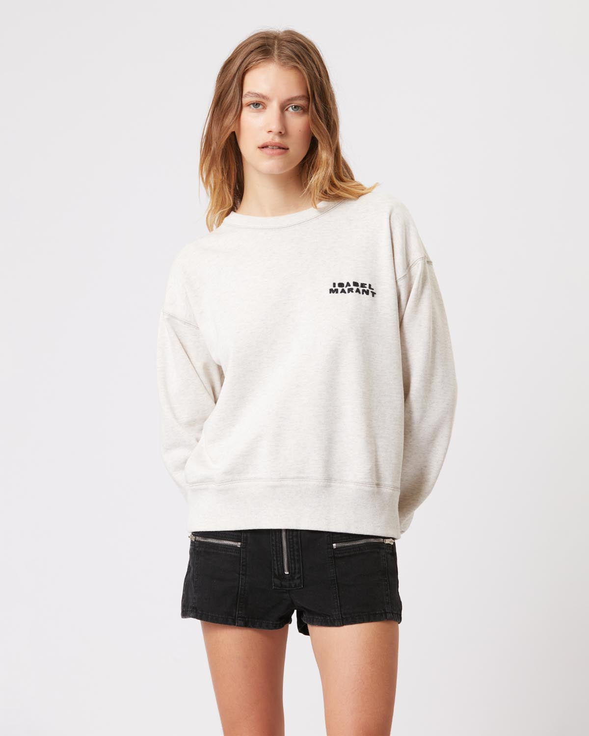 Sweatshirt léger shad en coton à logo  - Écru - Woman - 3