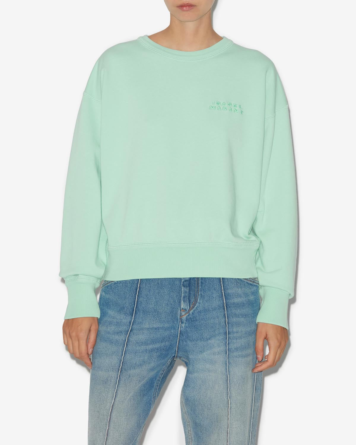 Sweatshirt houston mit logo Woman Sea green 4