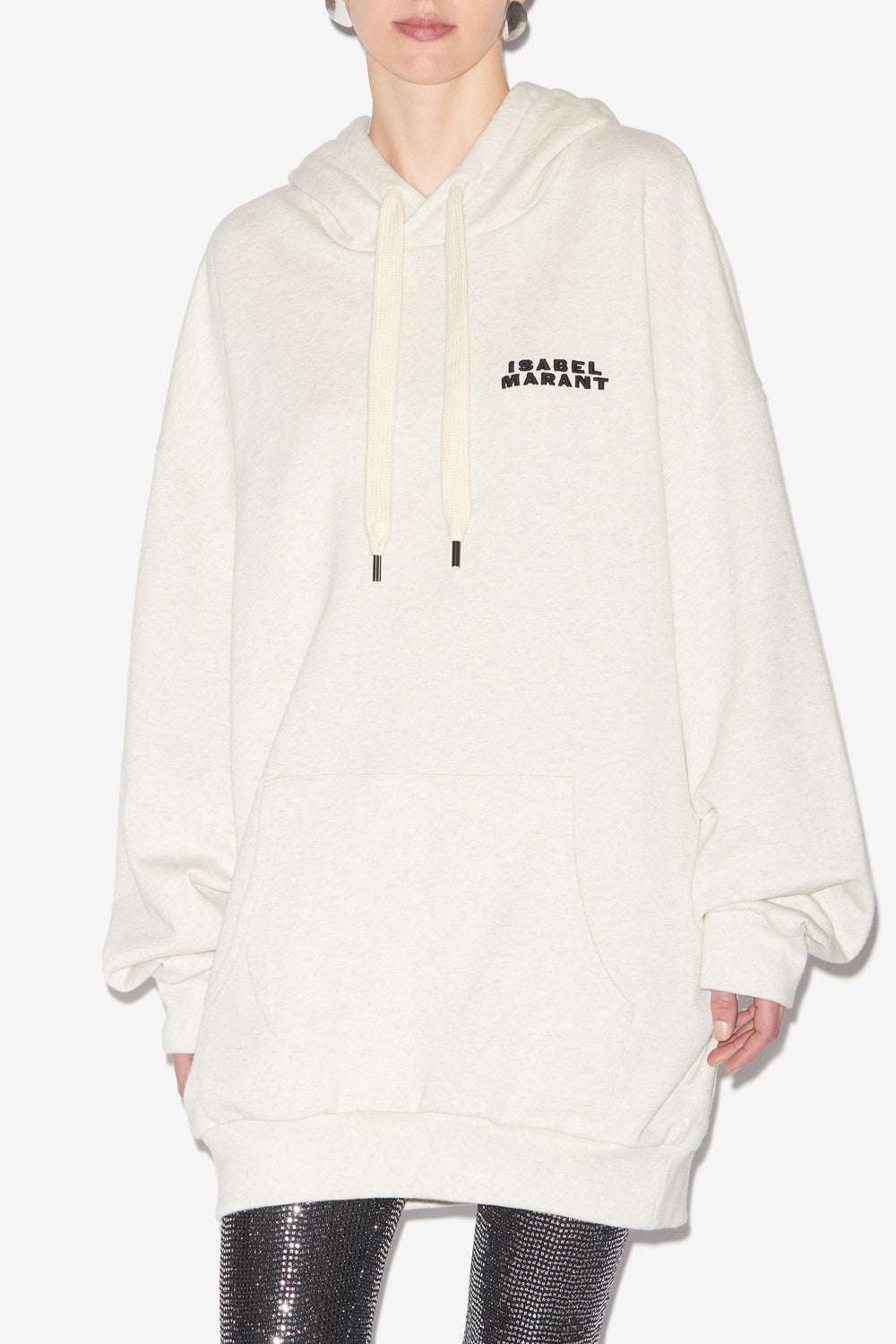 Sweatshirt solena oversize en coton uni - Écru - Woman - 4