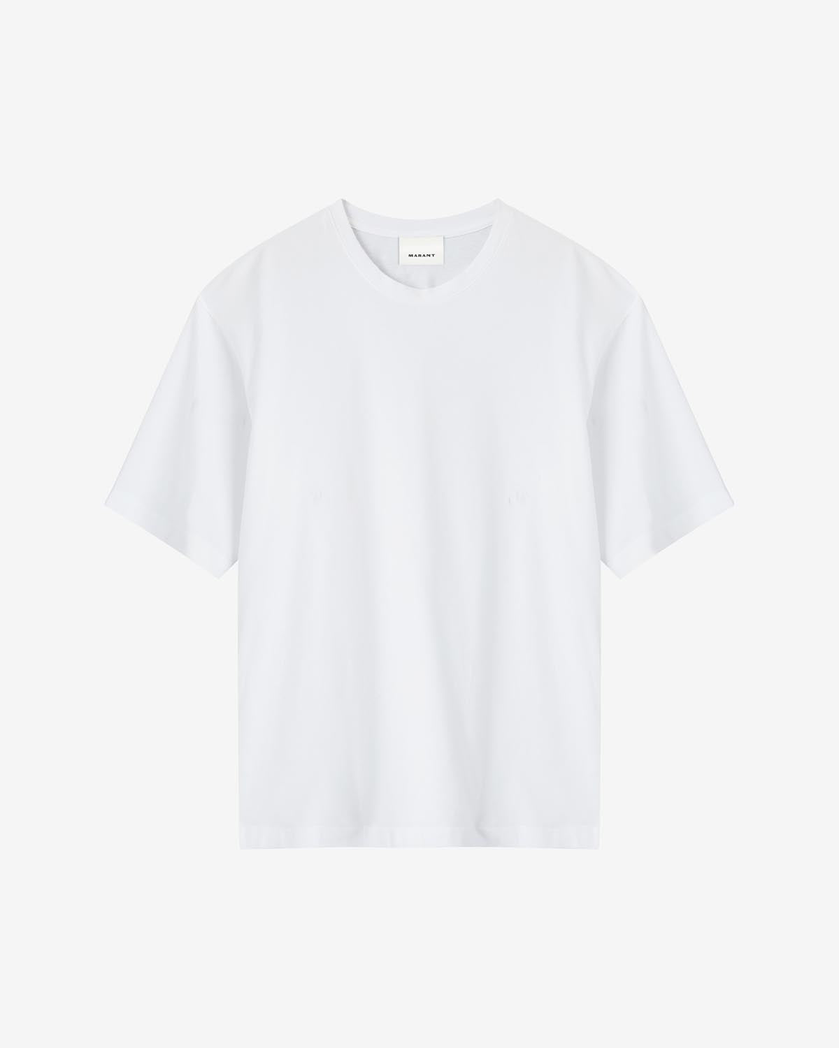 Guizy "marant" 코튼 티셔츠 Man 하얀색 2