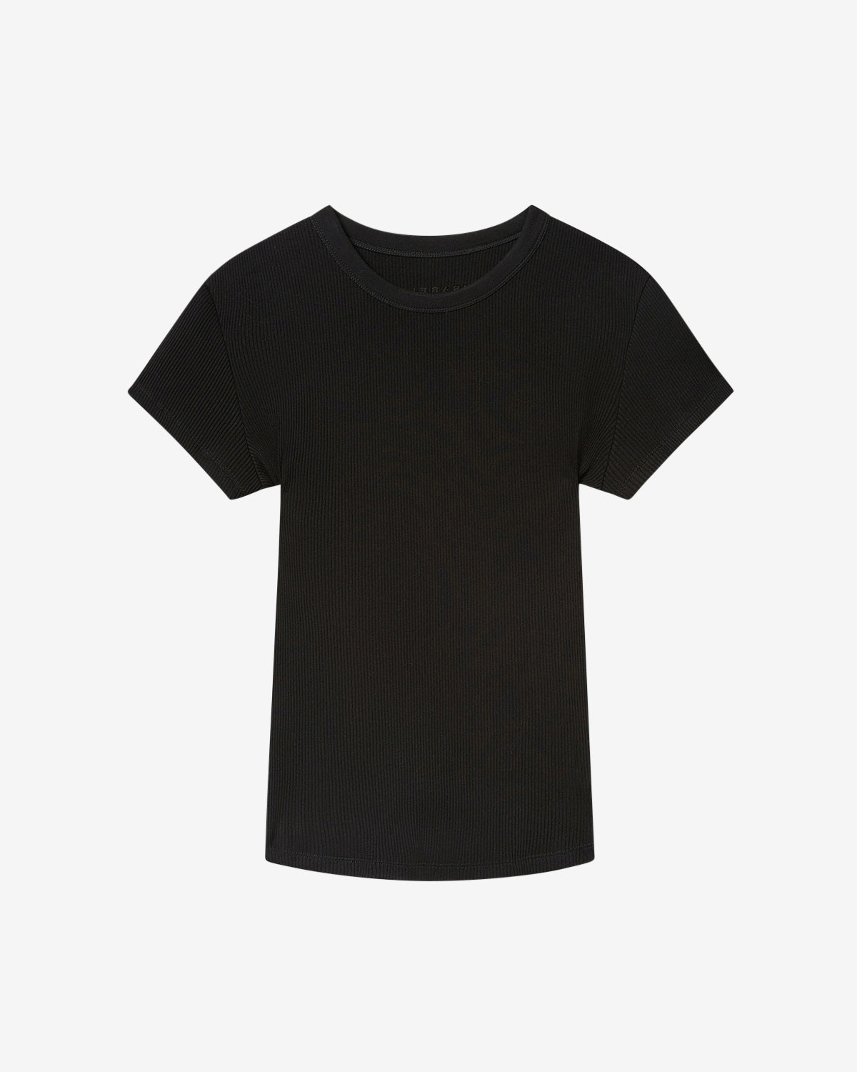 Taomi 골지 마감 코튼 쇼트 슬리브 티셔츠 - 검은색 - Woman - 5