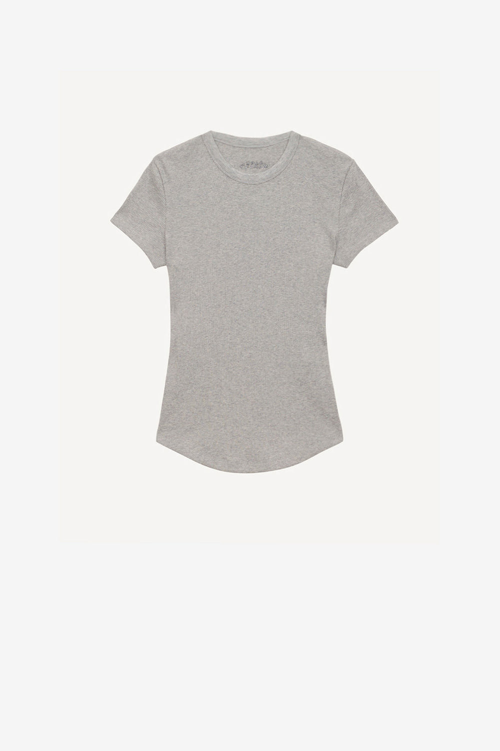 T-shirt a maniche corte in cotone a coste taomi - Grigio - Woman - 2