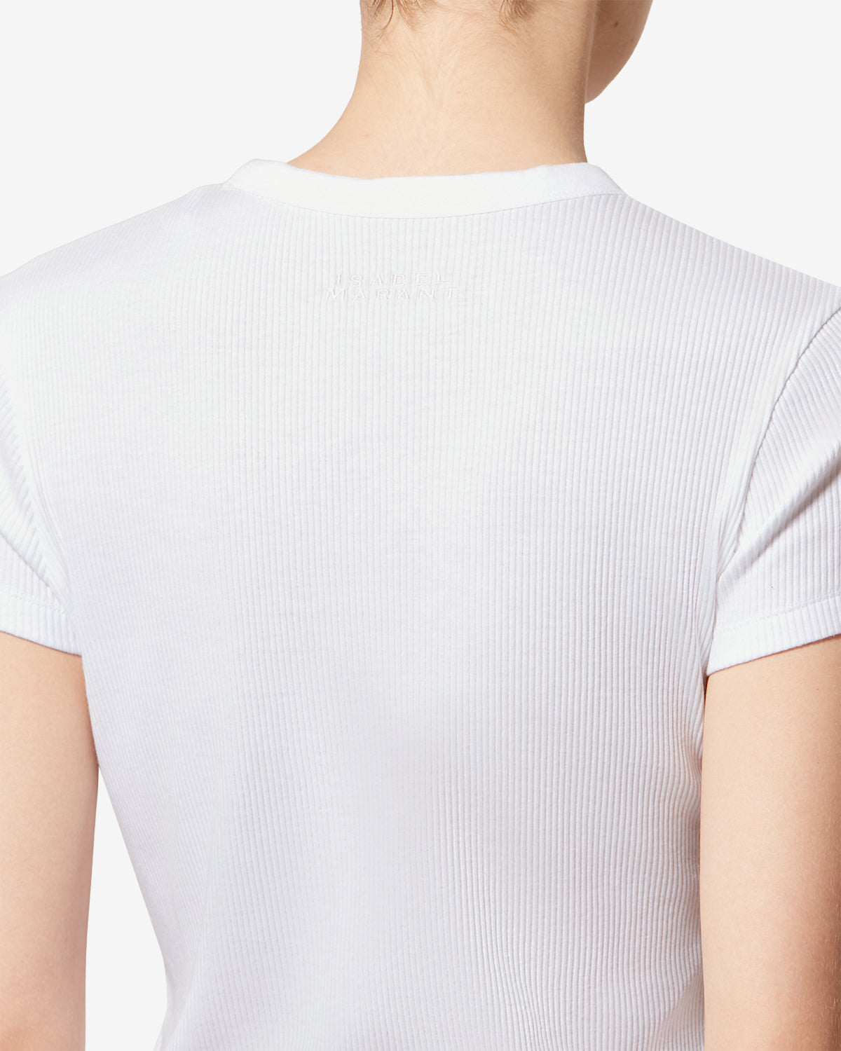 Taomi ribbed short-sleeve cotton t-shirt - White - Woman - 2