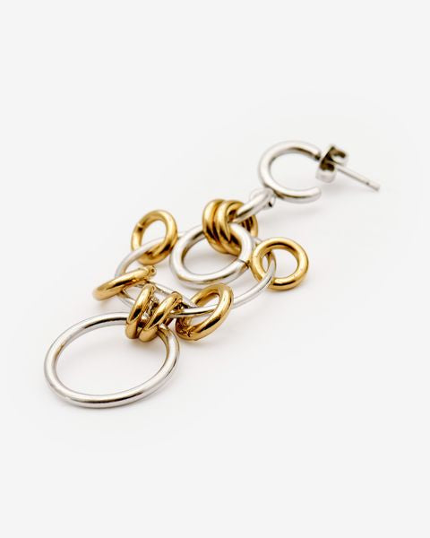 Stunning earrings Woman Silver-gold 2