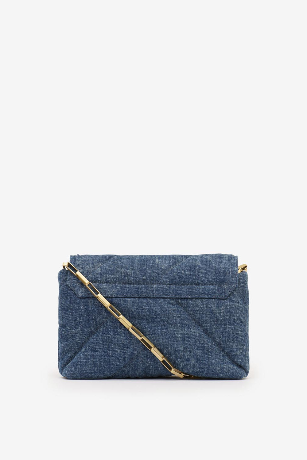 Borsa in pelle trapuntata merine puffy - Blu scuro - Woman - 2