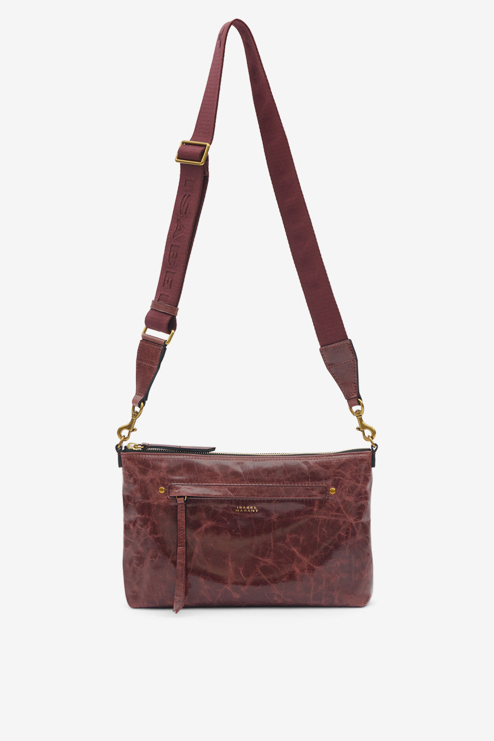 Umhängetasche nessah aus glänzendem leder - Grapefruit - Woman - 6