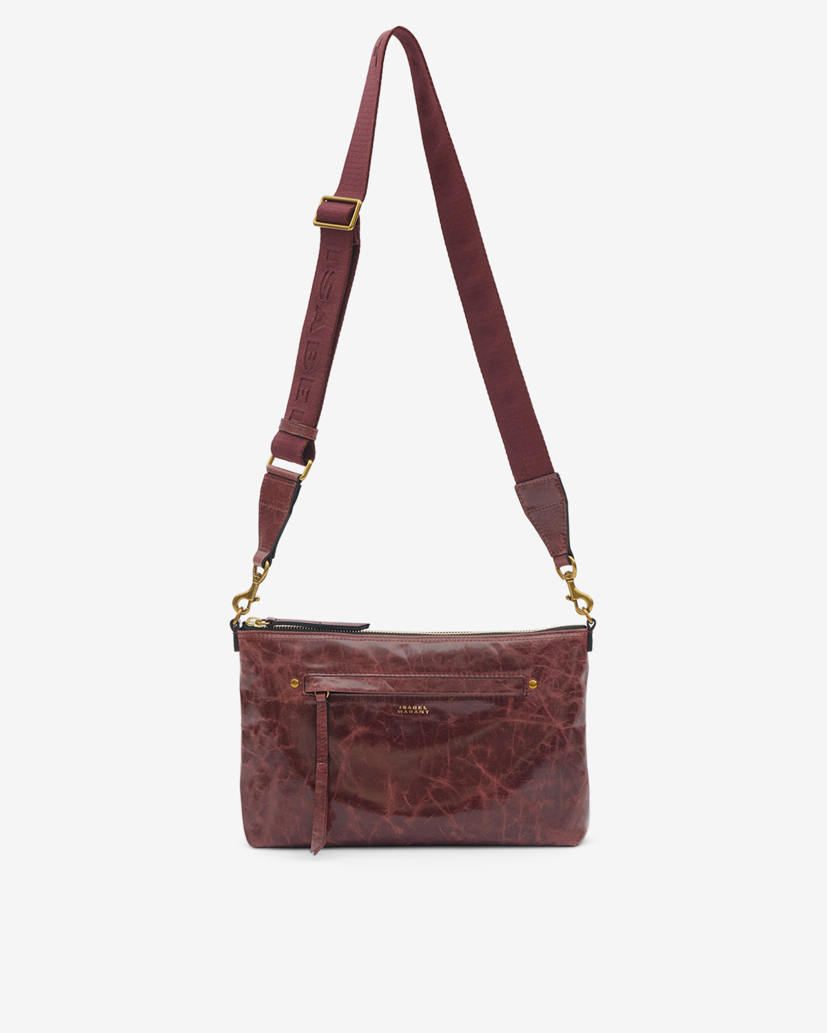 Bolso bandolera nessah de piel brillante - Grapefruit - Woman - 6