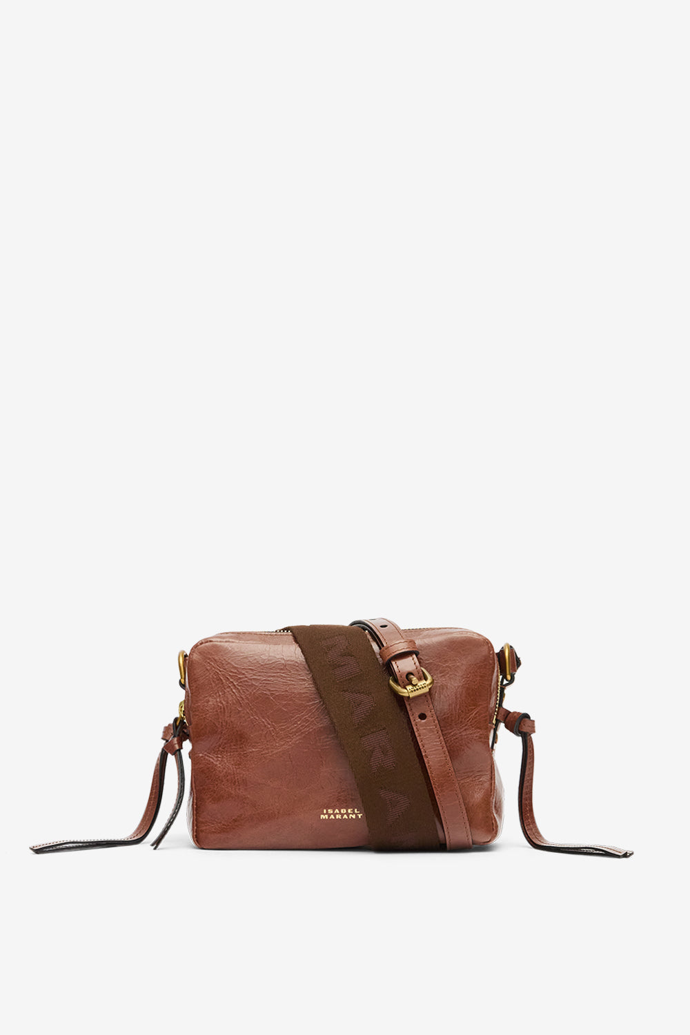 Tasche wardy aus glänzendem leder - Chocolate - Woman - 1