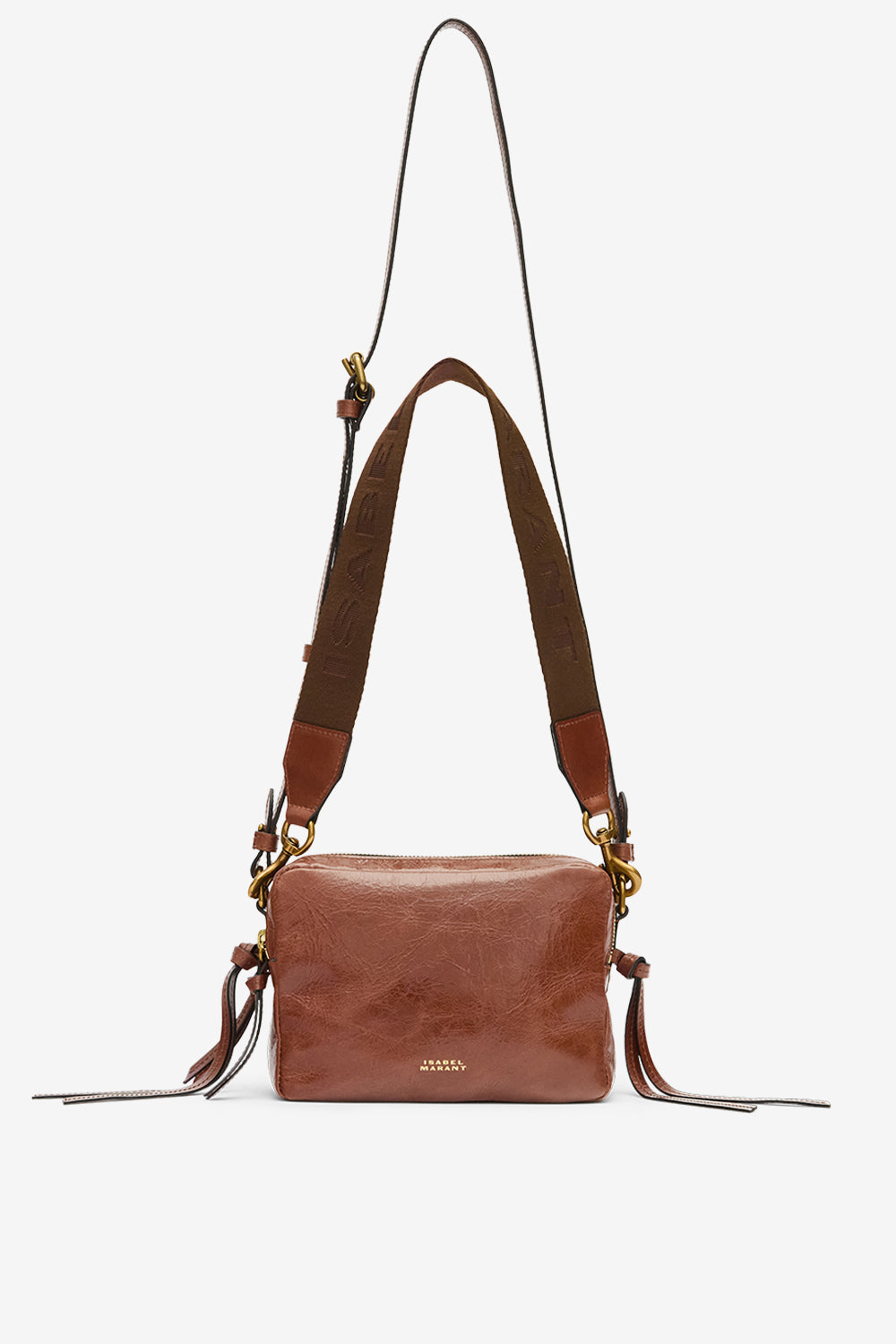 Tasche wardy aus glänzendem leder - Chocolate - Woman - 6