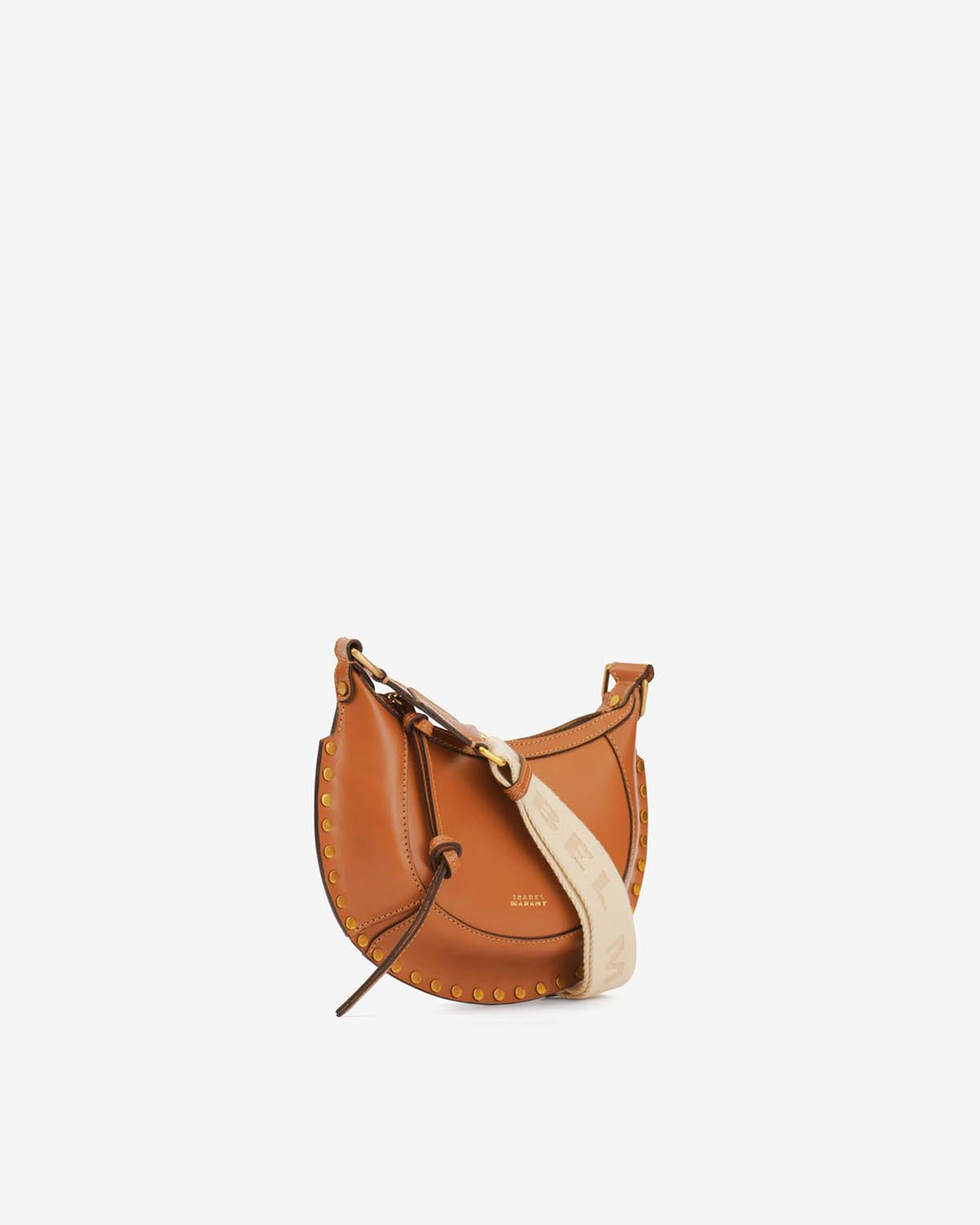 Sac baguette à bandoulière en cuir mini moon - Cognac - Woman - 7
