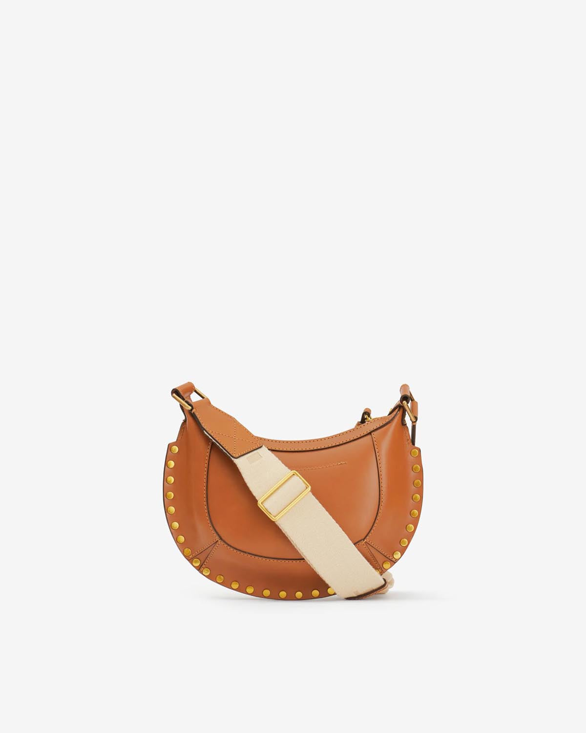 Sac baguette à bandoulière en cuir mini moon - Cognac - Woman - 4