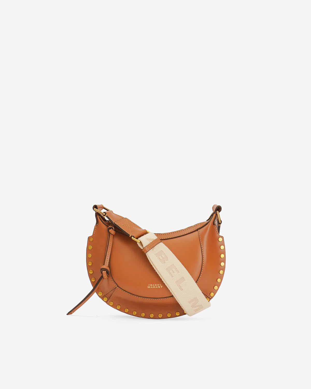 Sac baguette à bandoulière en cuir mini moon - Cognac - Woman - 2