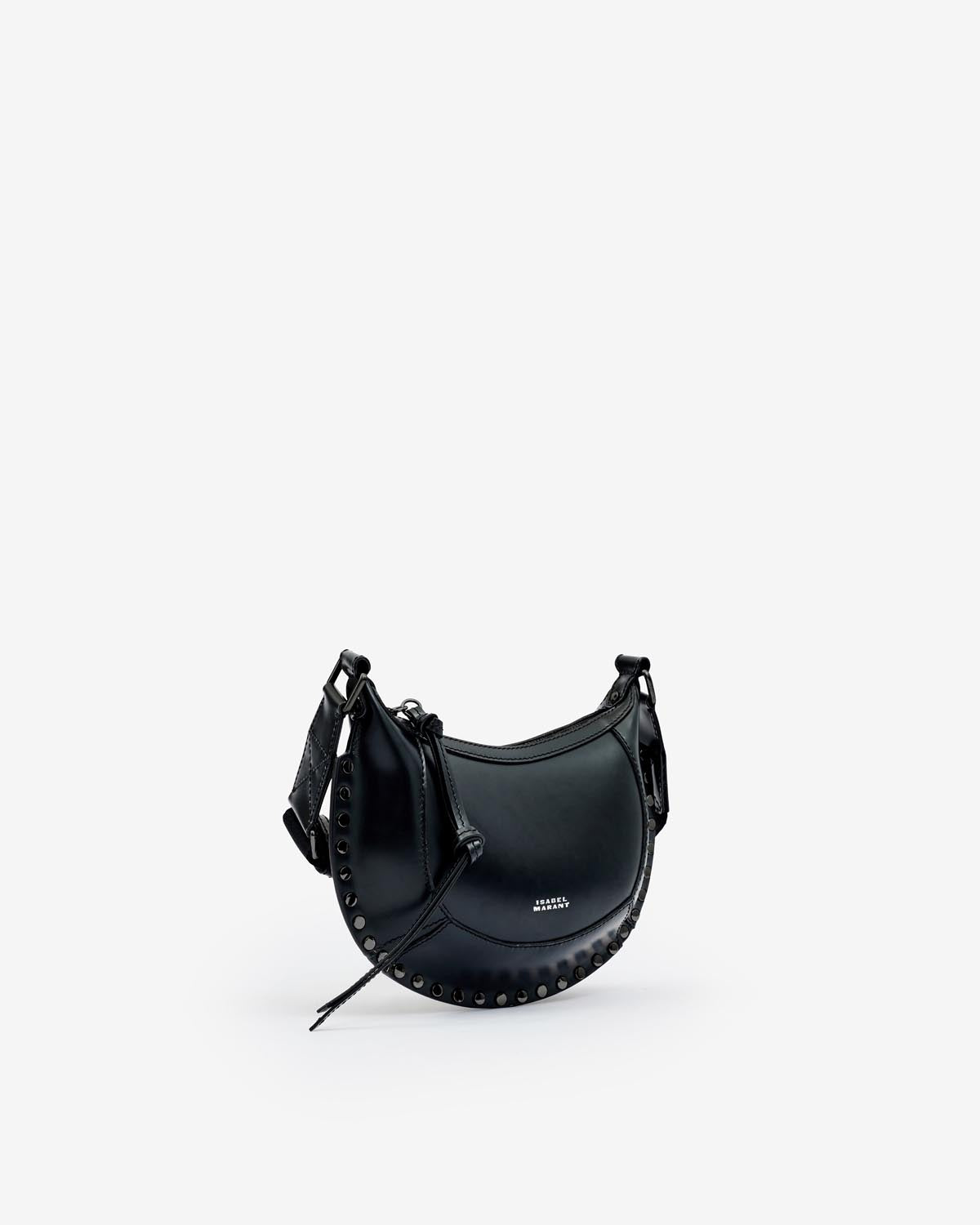 Bolso de hombro tipo baguette de piel mini moon - Black-black - Woman - 4