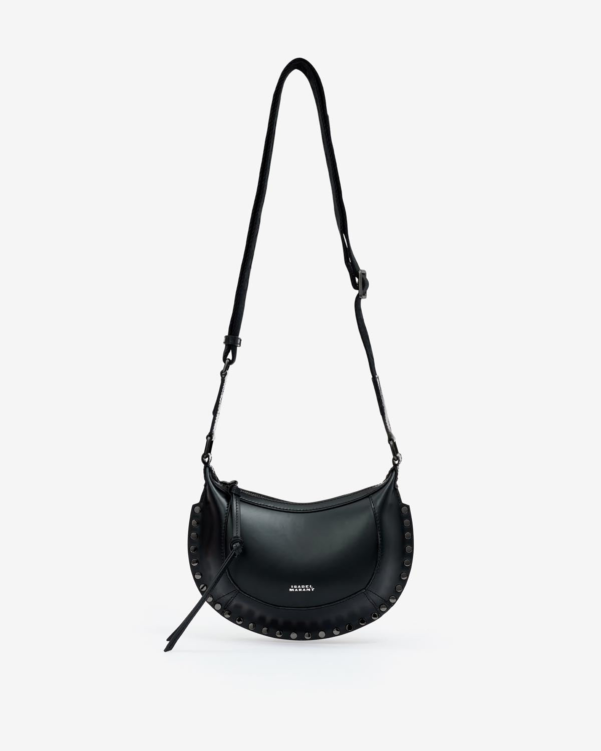 Bolso de hombro tipo baguette de piel mini moon - Black-black - Woman - 5