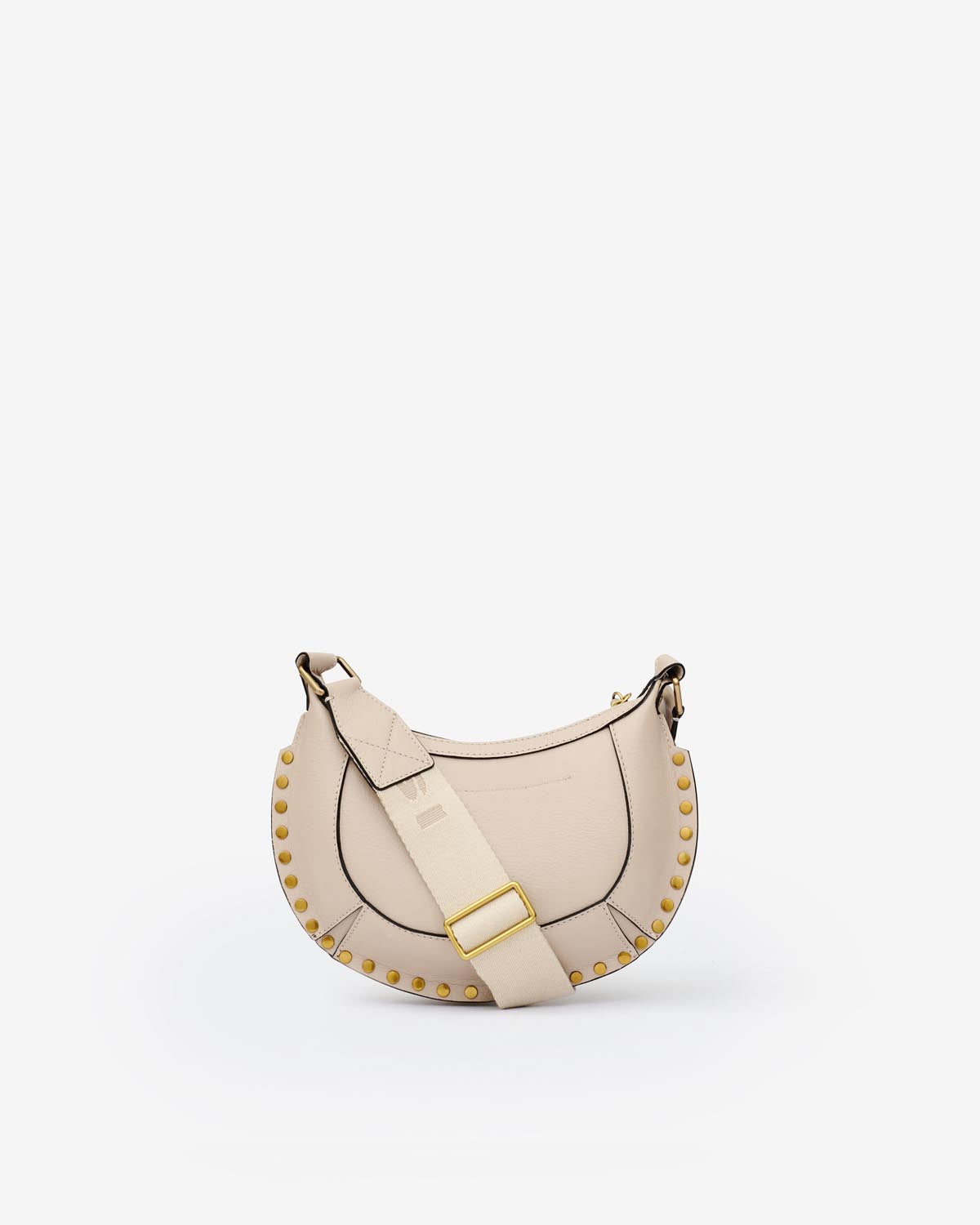 Mini moon leather shoulder baguette bag - Light beige - Woman - 3