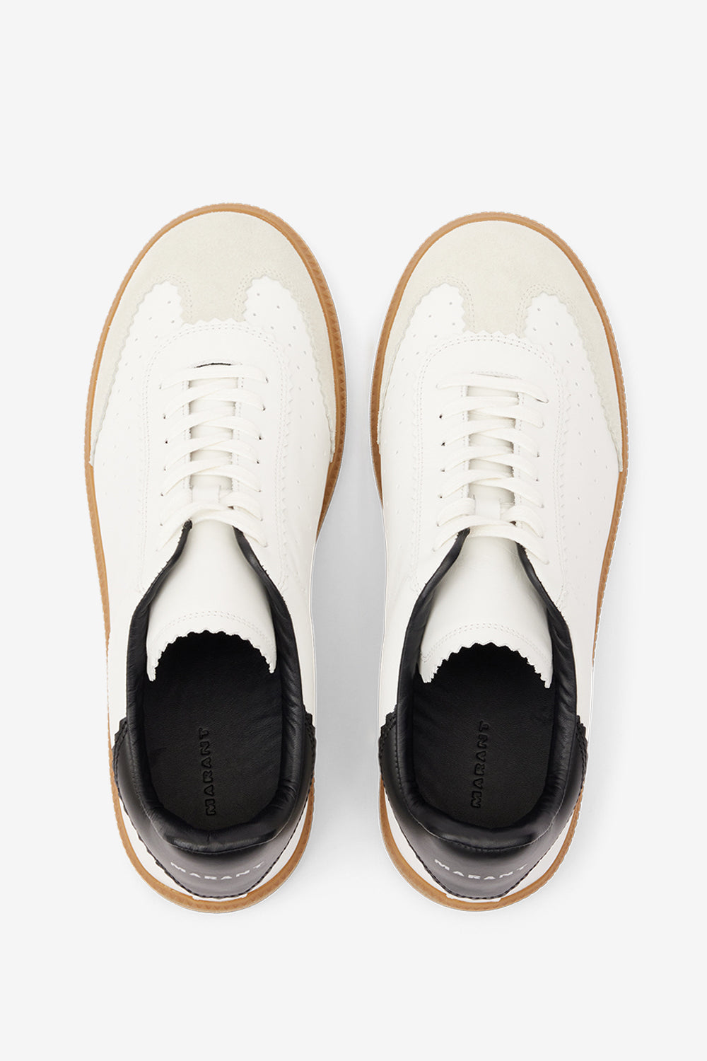 Baskets basses brycy en cuir - Blanc - Man - 4