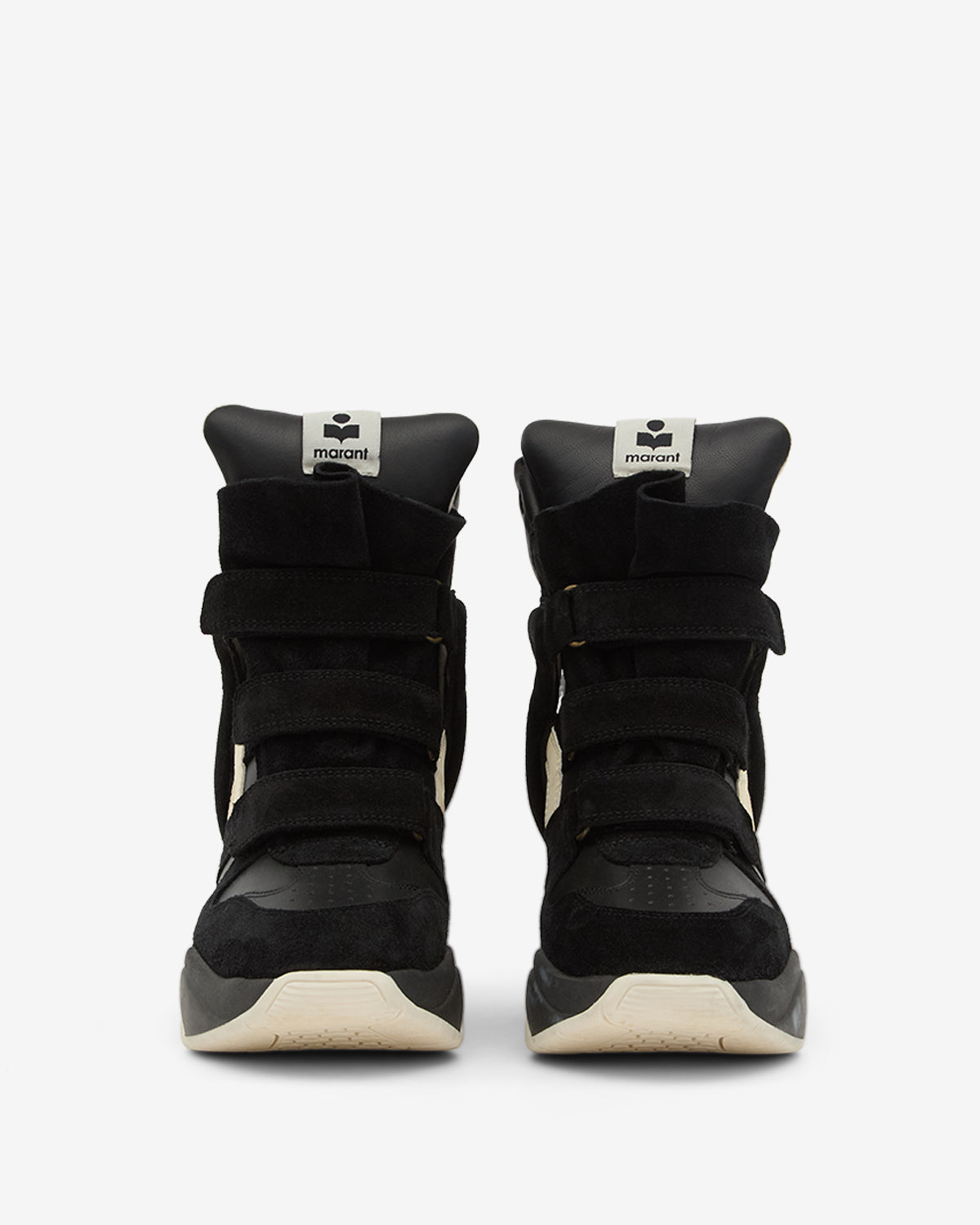 Sneakers balskee alte con zeppa in pelle - Nero - Woman - 4
