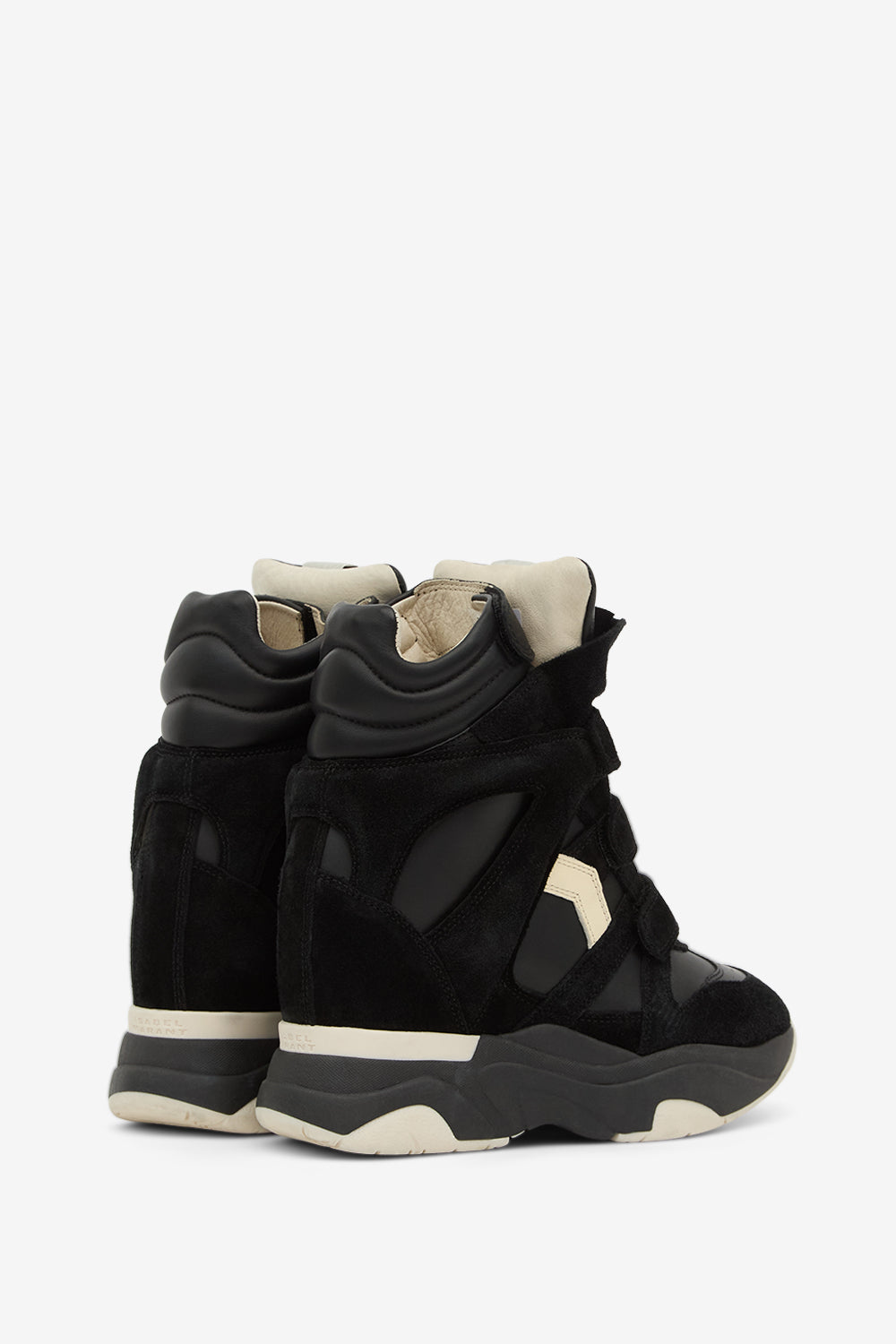 Sneakers balskee alte con zeppa in pelle - Nero - Woman - 2