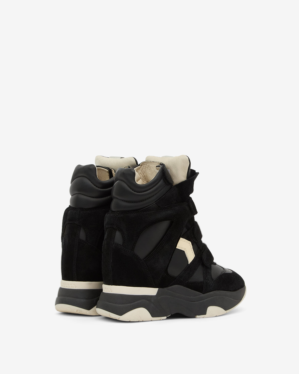 Sneakers balskee alte con zeppa in pelle - Nero - Woman - 2