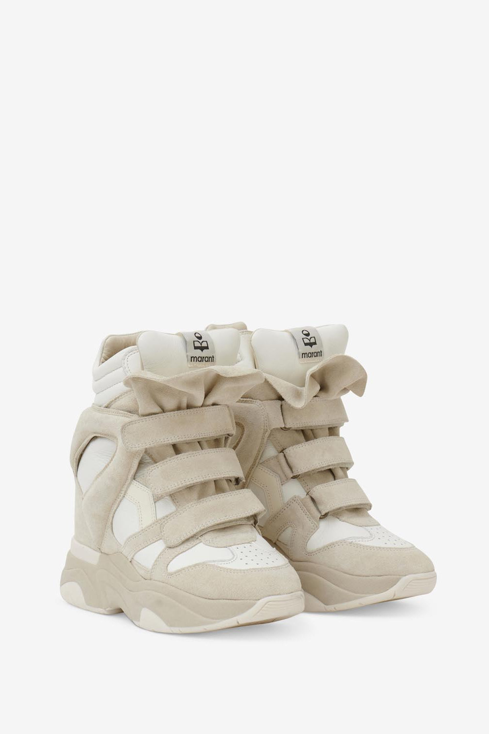 Sneakers balskee alte con zeppa in pelle - Bianco - Woman - 3