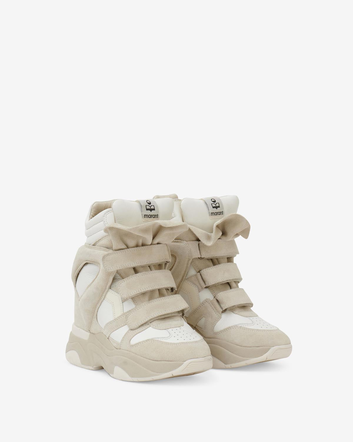 Sneakers balskee alte con zeppa in pelle - Bianco - Woman - 3