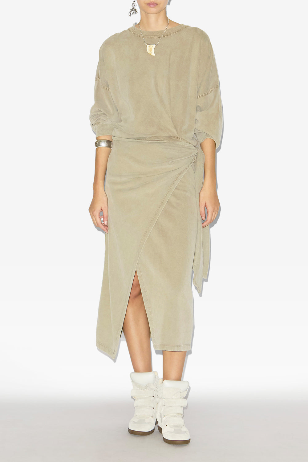 Sneakers bekett con zeppa in pelle - Ecru - Woman - 5
