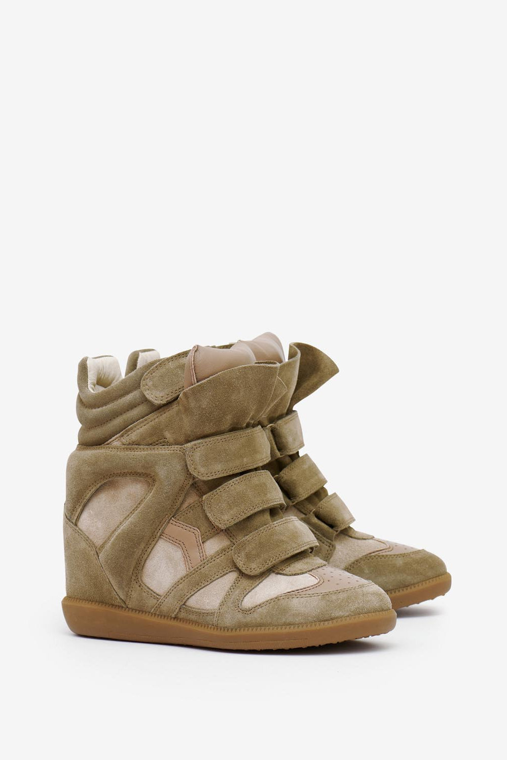 Sneakers bekett con zeppa in pelle - Taupe - Woman - 3
