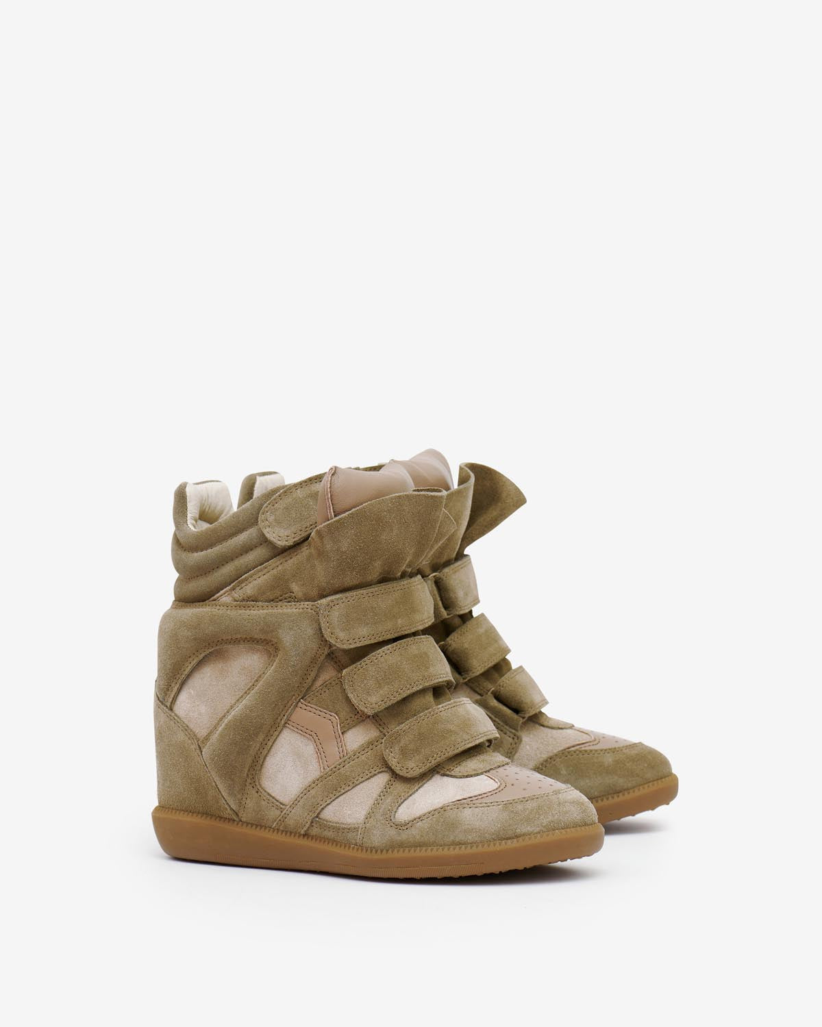 Baskets compensées bekett en cuir - Taupe - Woman - 3