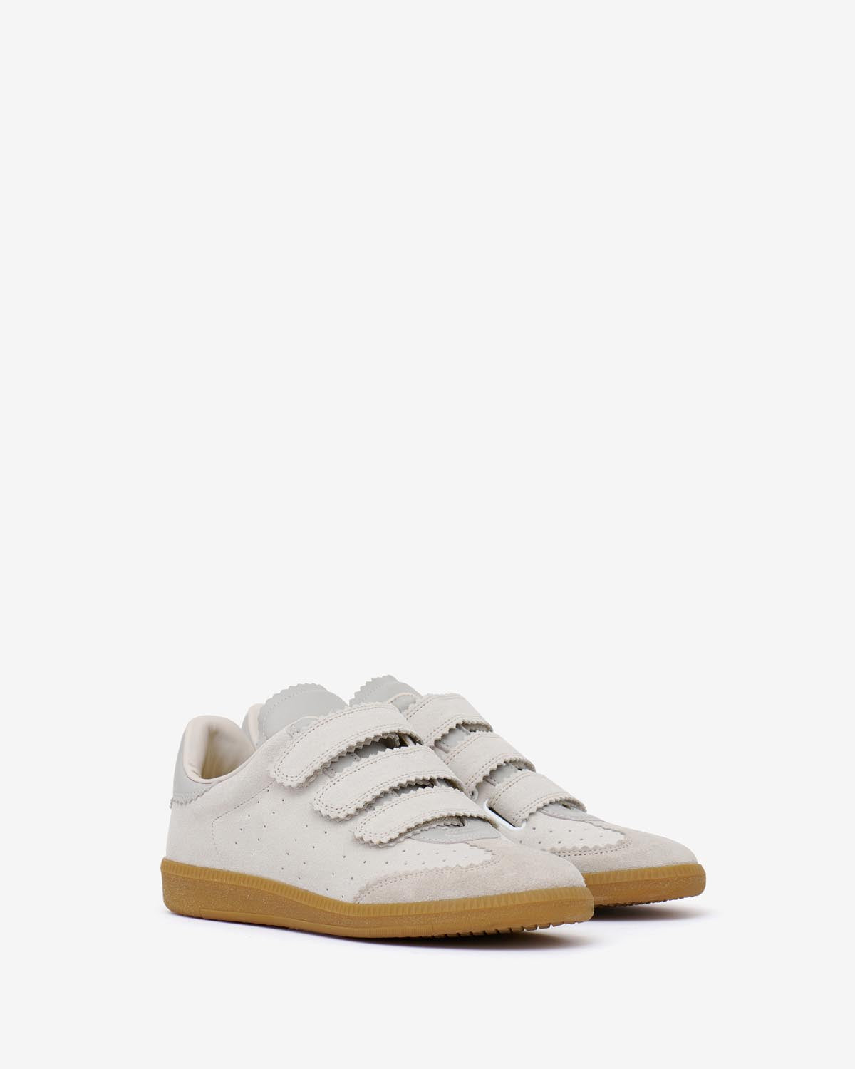 Beth low-top suede calfskin leather sneakers - Ecru - Woman - 3