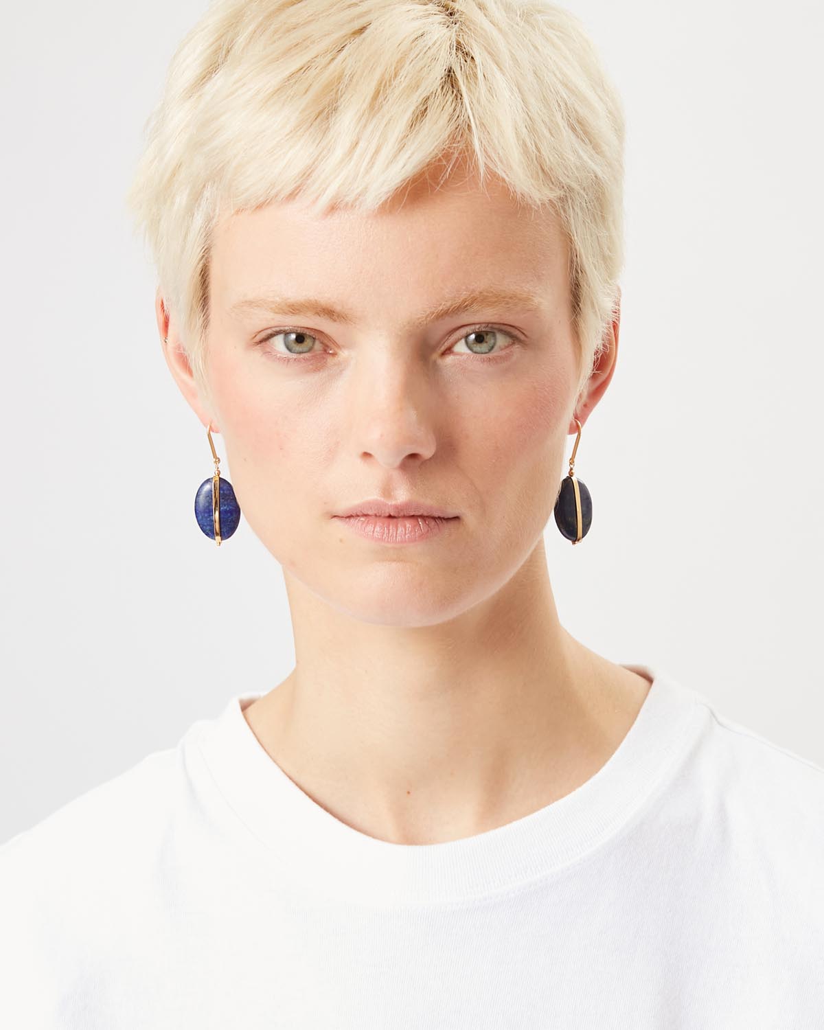 Stones earrings Woman Azul marino 2
