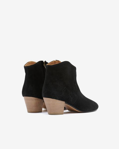 Dicker suede calfskin leather boots - Black - Woman - 3