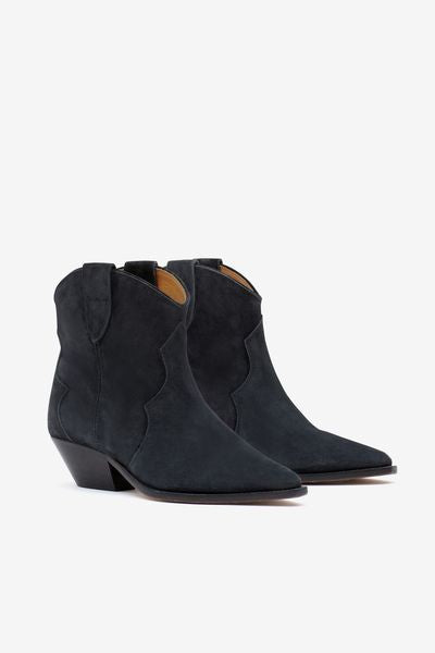Dewina suede calfskin leather cowboy boots - Black - Woman - 5