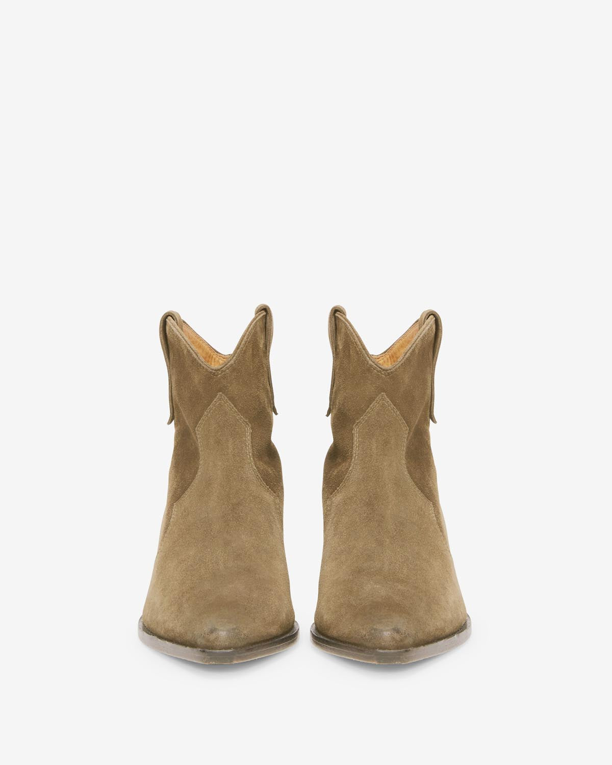 Stivali dewina da cowboy in pelle di vitello scamosciata - Taupe - Woman - 4