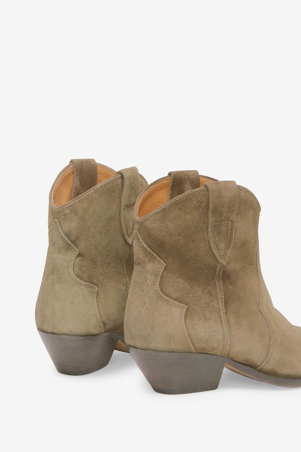 Stivali dewina da cowboy in pelle di vitello scamosciata - Taupe - Woman - 2