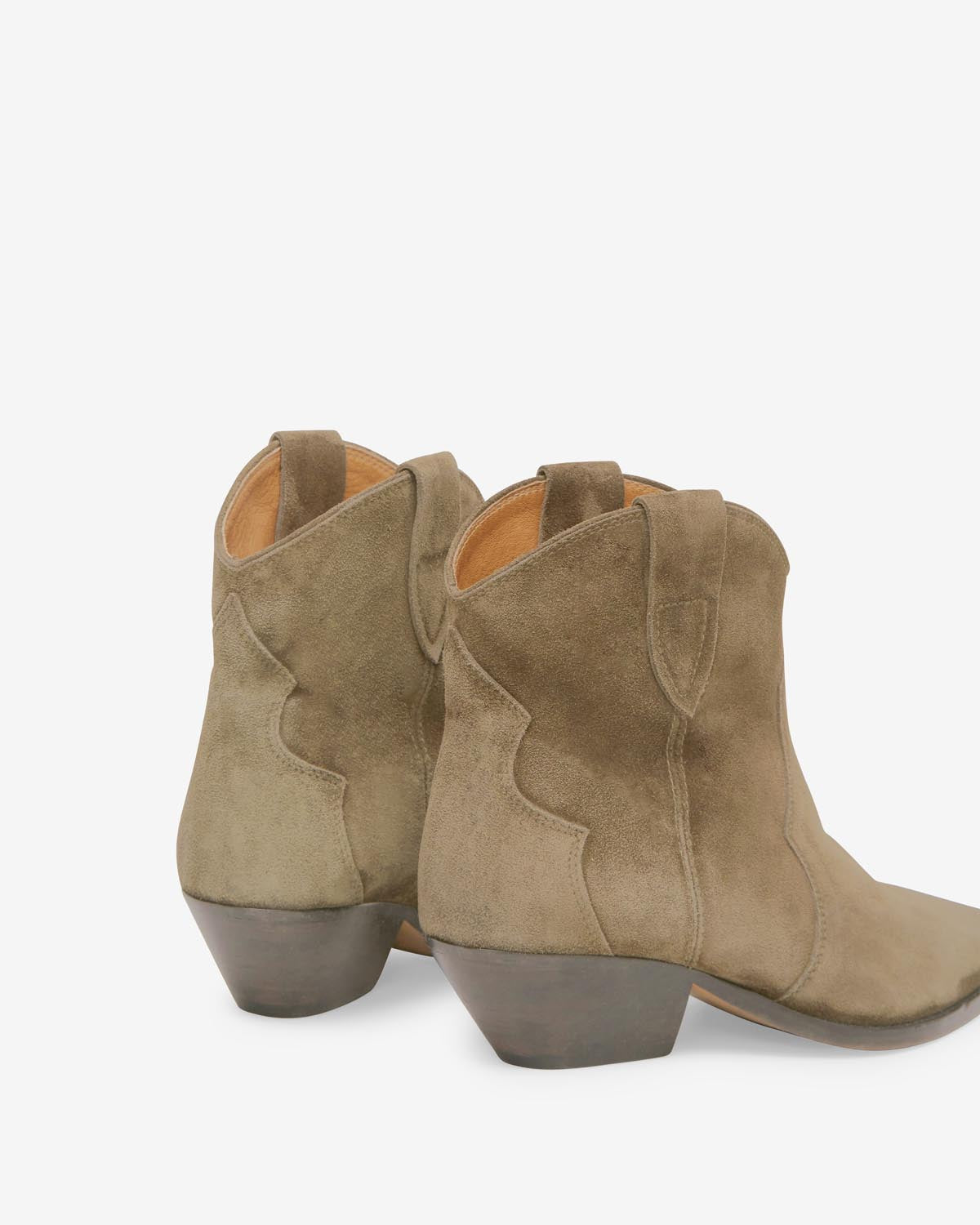 Stivali dewina da cowboy in pelle di vitello scamosciata - Taupe - Woman - 2