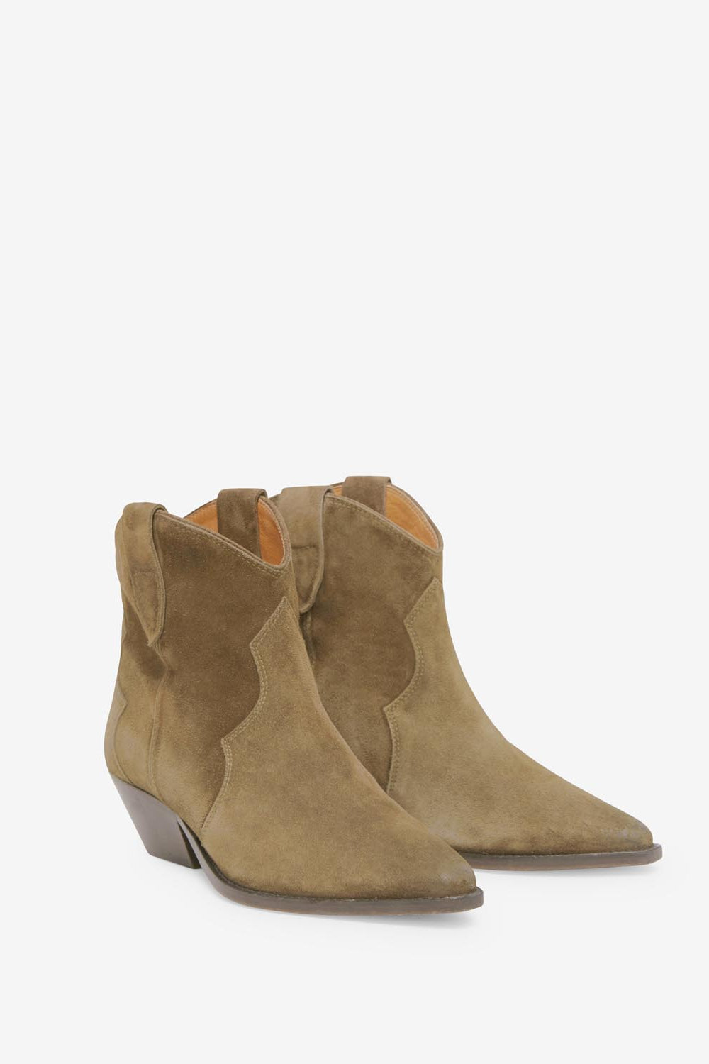 Stivali dewina da cowboy in pelle di vitello scamosciata - Taupe - Woman - 3