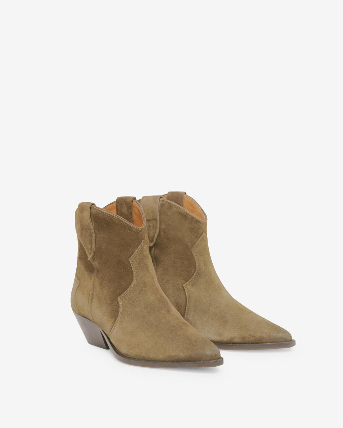 Stivali dewina da cowboy in pelle di vitello scamosciata - Taupe - Woman - 3