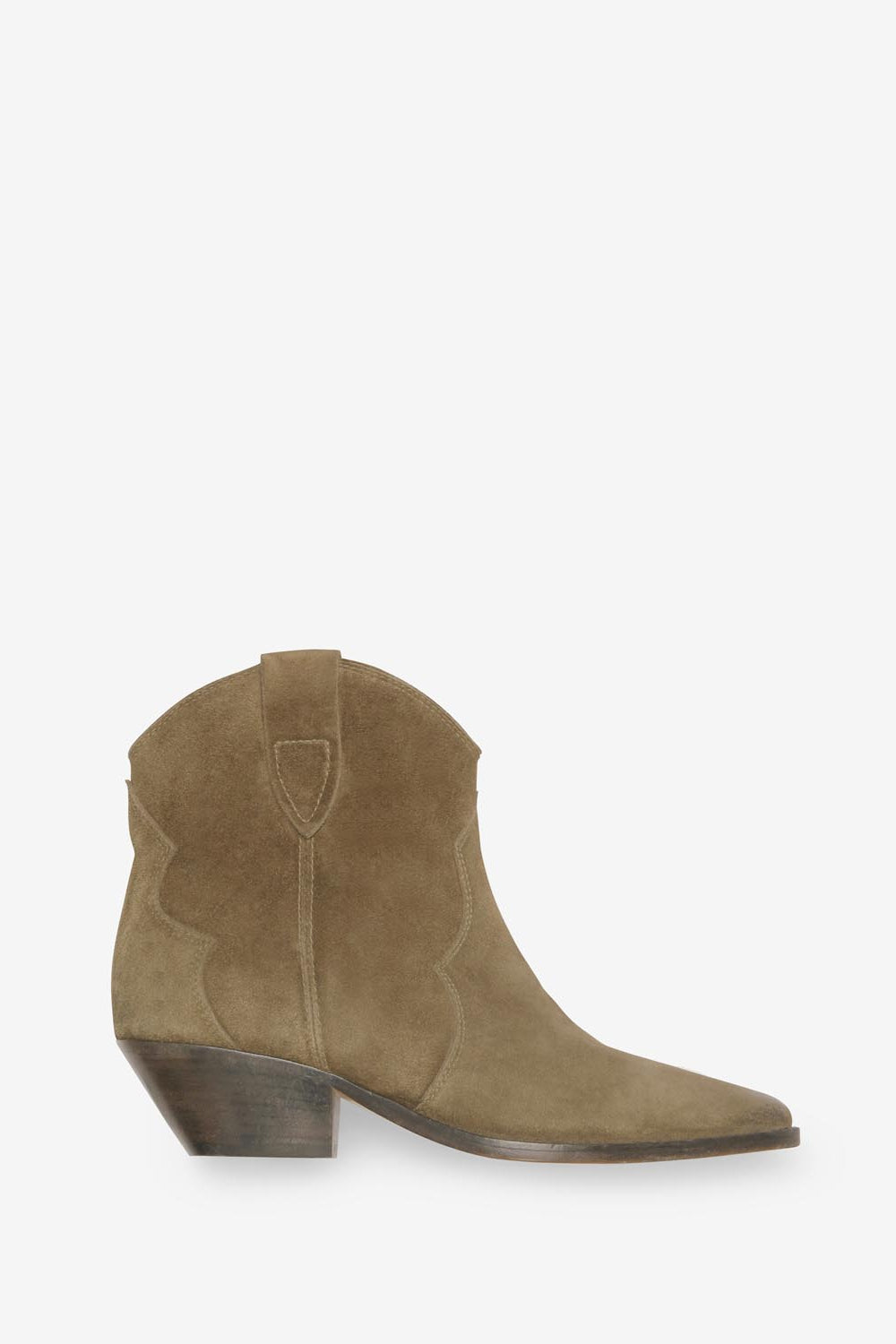 Stivali dewina da cowboy in pelle di vitello scamosciata - Taupe - Woman - 1