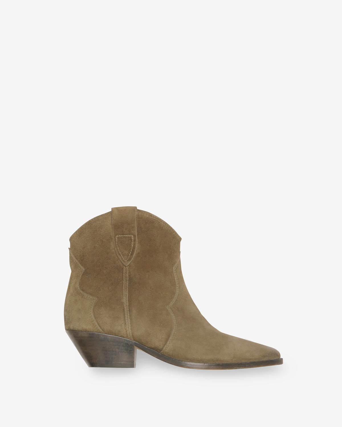 Stivali dewina da cowboy in pelle di vitello scamosciata - Taupe - Woman - 1