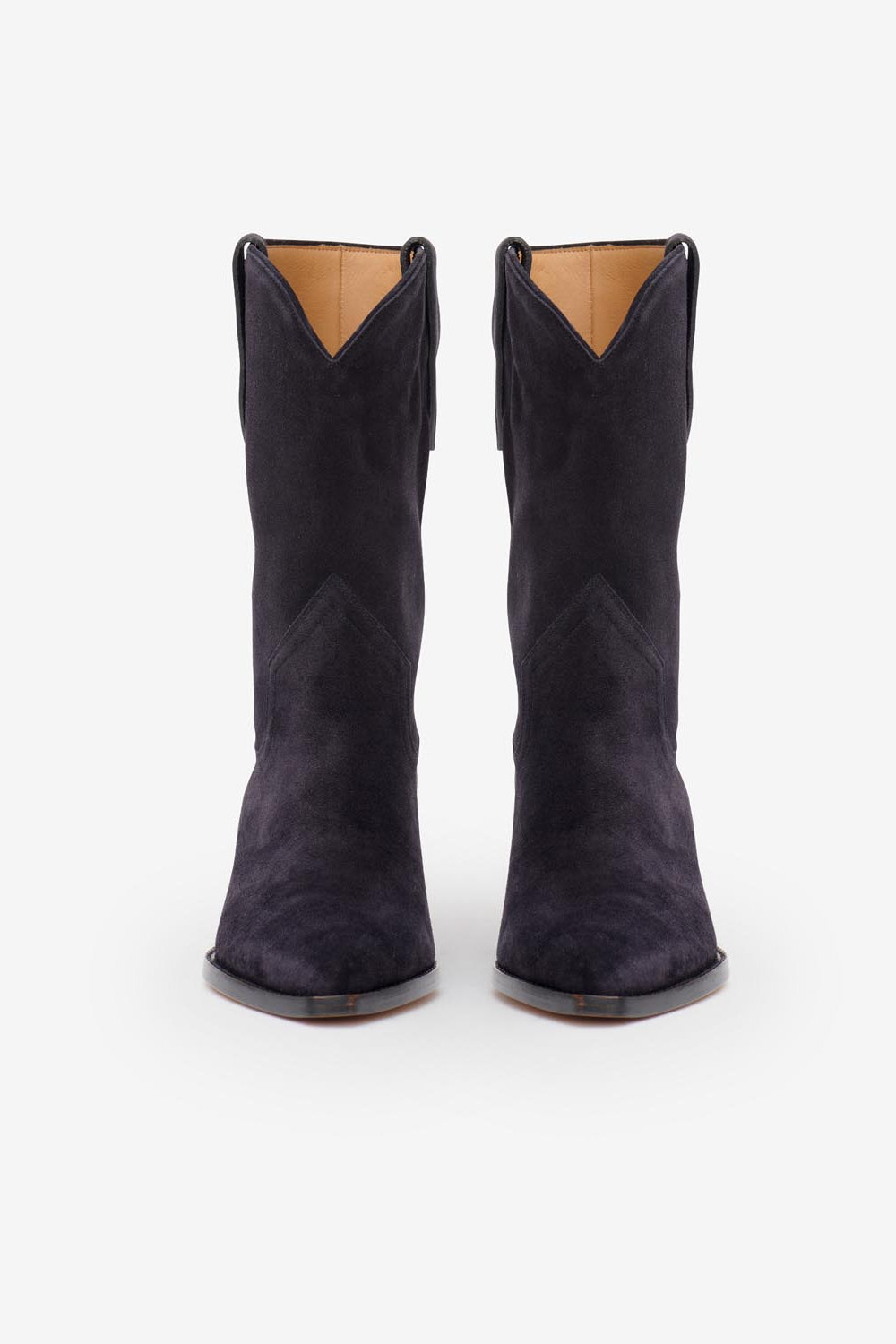 Bottes santiags en cuir velours dahope - Noir délavé - Woman - 4