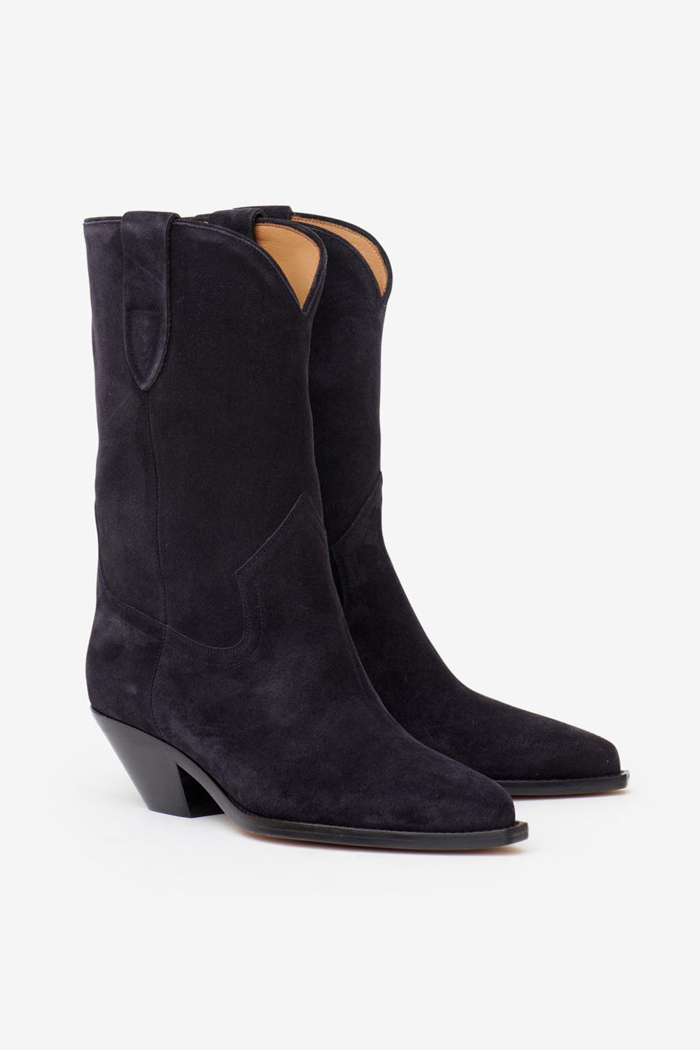 Bottes santiags en cuir velours dahope - Noir délavé - Woman - 3