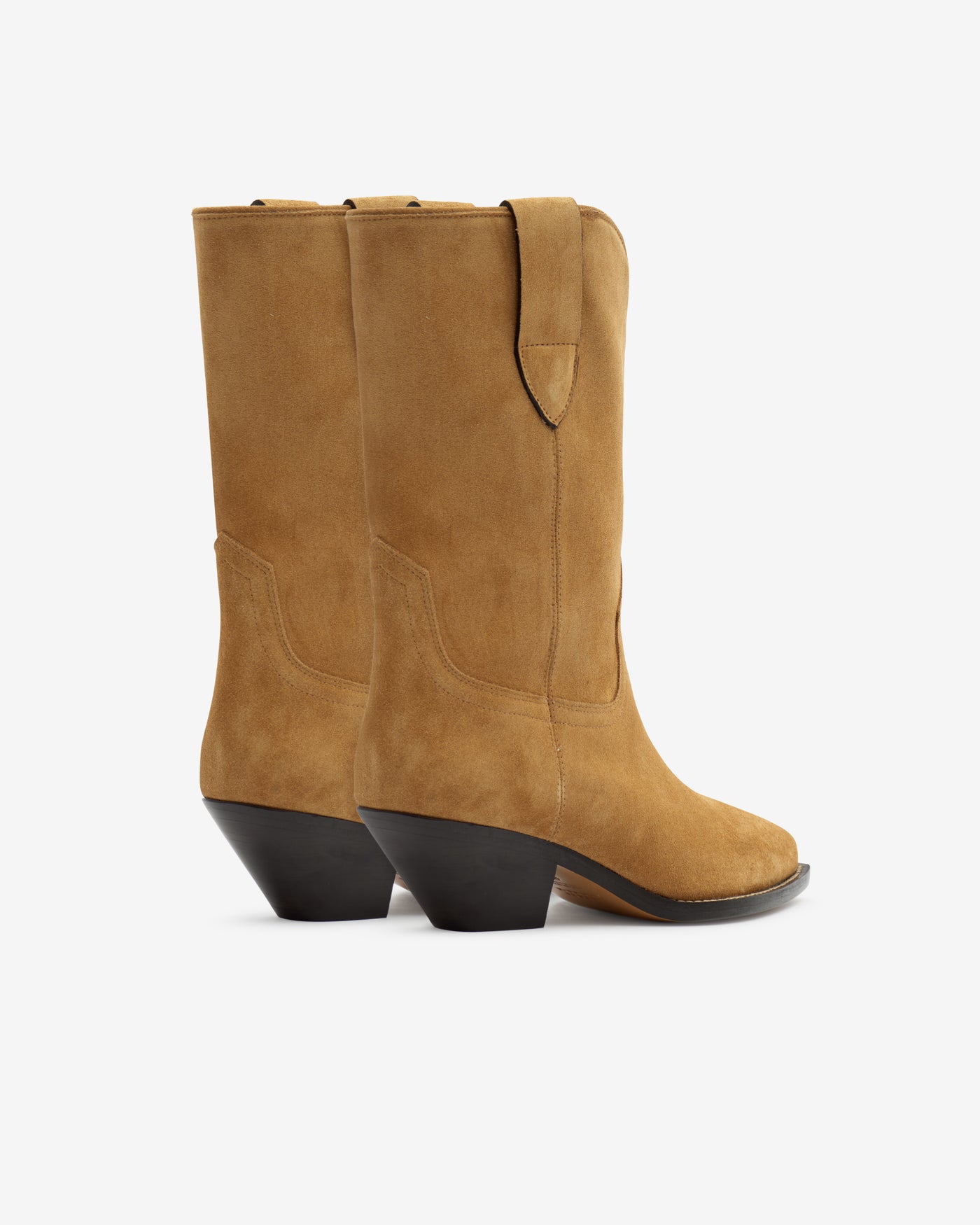 Bottes santiag dahope en cuir de veau velours  - Taupe - Woman - 4
