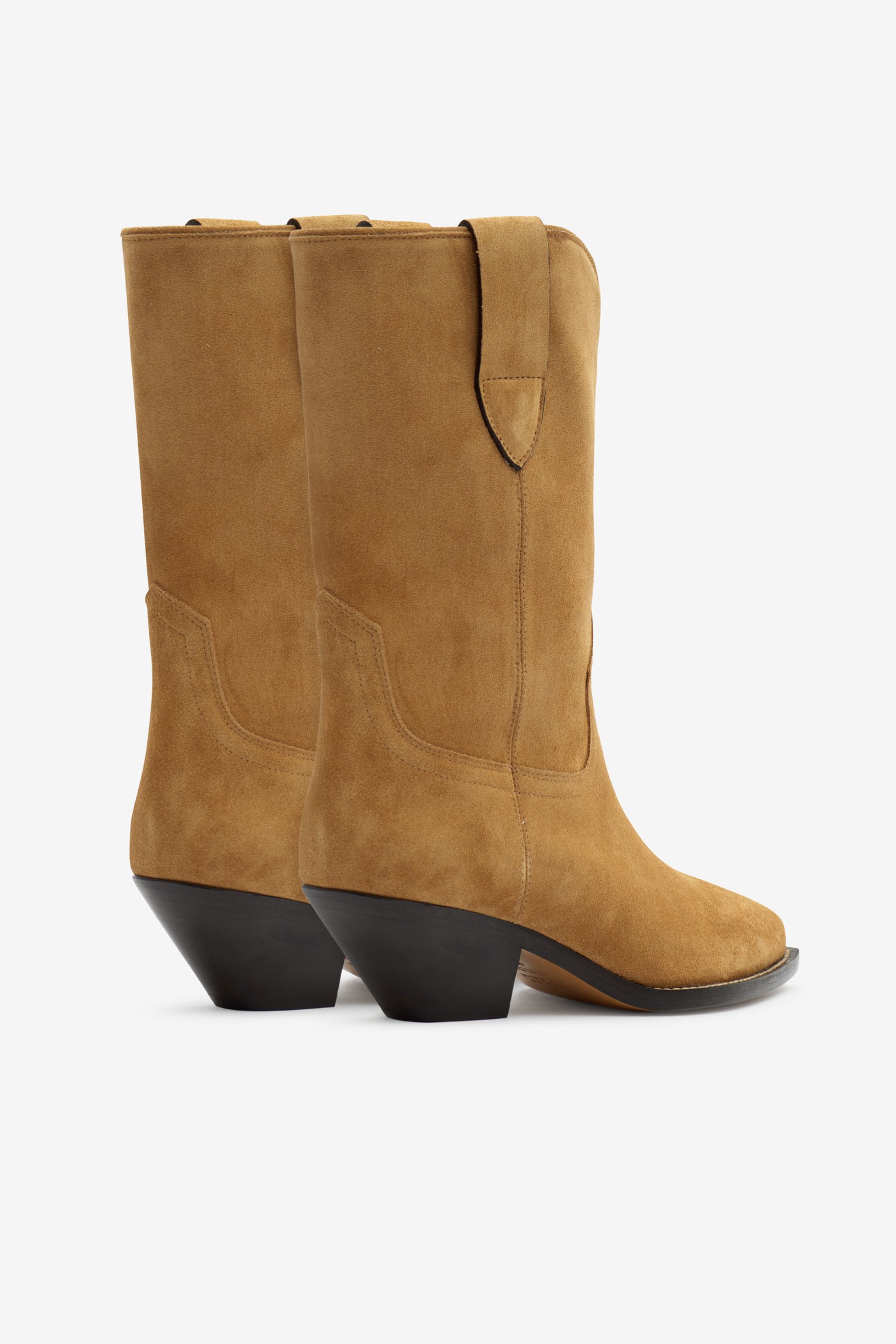 Bottes santiag dahope en cuir de veau velours  - Taupe - Woman - 4