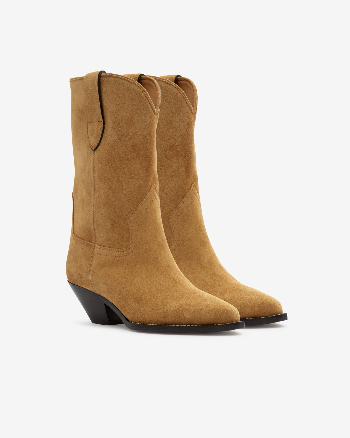 Bottes santiag dahope en cuir de veau velours  - Taupe - Woman - 2