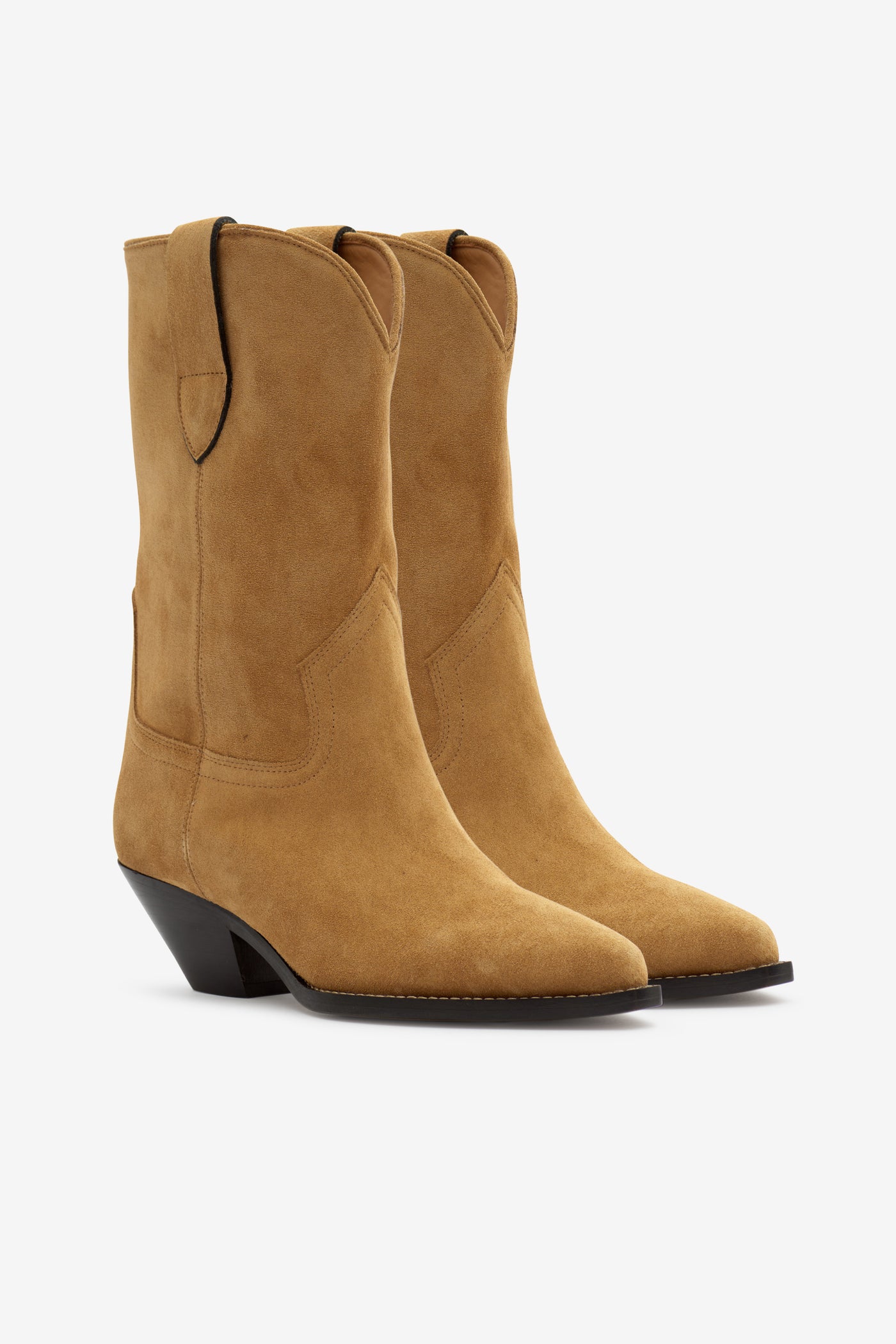 Bottes santiag dahope en cuir de veau velours  - Taupe - Woman - 2