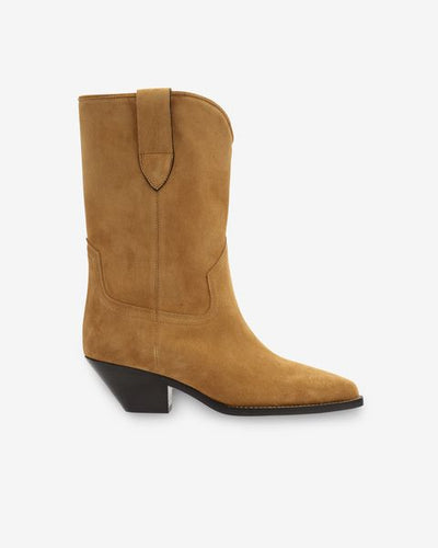 Bottes santiag dahope en cuir de veau velours  - Taupe - Woman - 5
