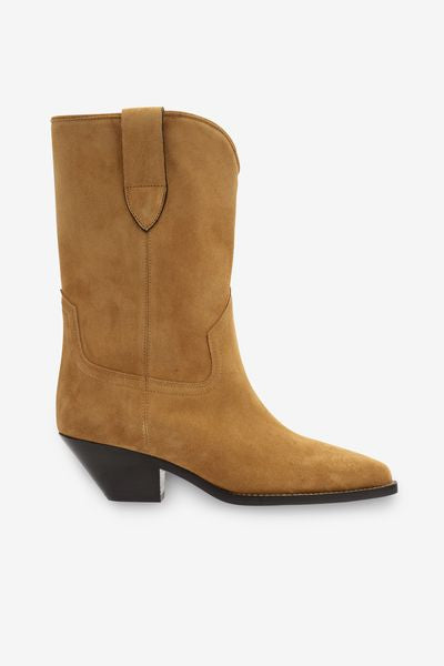 Bottes santiag dahope en cuir de veau velours  - Taupe - Woman - 5