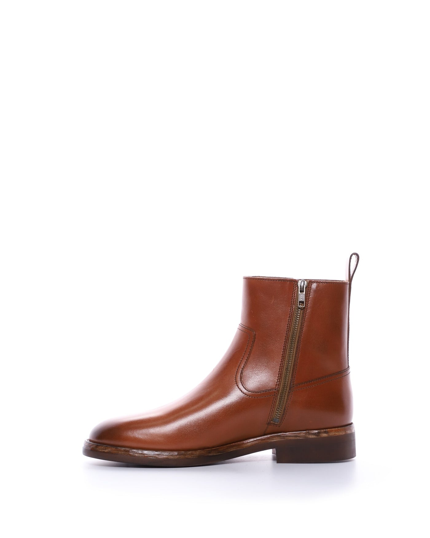 Ankle boots susee aus leder - Cognac - Woman - 5