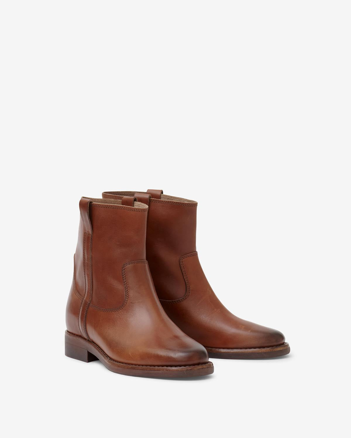 Ankle boots susee aus leder - Cognac - Woman - 3